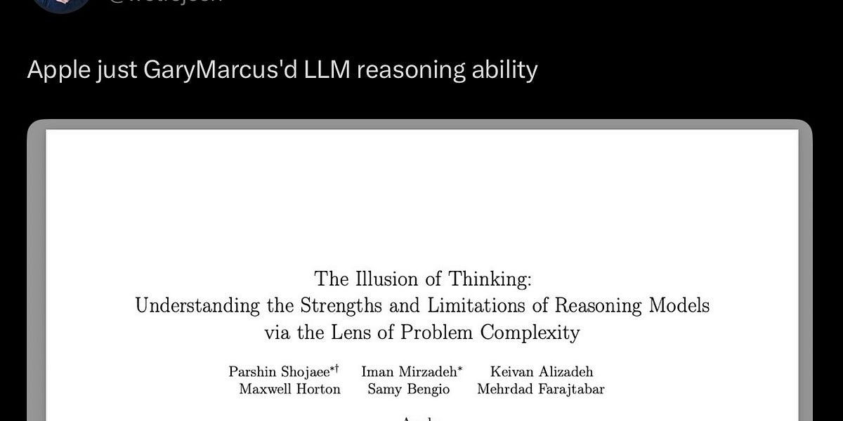 First slowly, and then all at once, dreams of LLMs bringing us to the cusp of AGI have fallen apart.