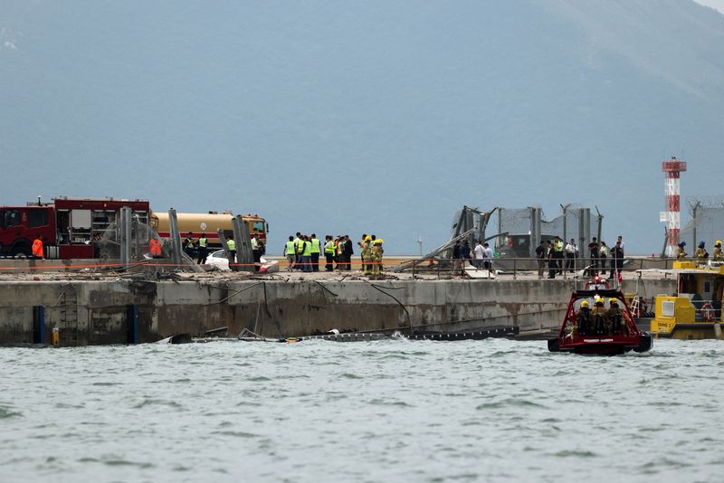 HONG KONG (Reuters) -A cargo plane flying from Dubai skidded off the runway into the sea while landing at Hong Kong International Airport early on Monday...