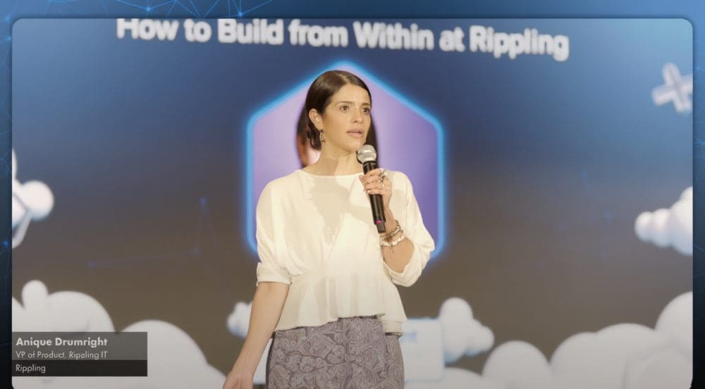 Anique Drumright, VP of Product for IT at Rippling, shared how Rippling does it at SaaStr Annual + AI Summit.  And see everyone at SaaStr AI 2026 on May 12-14 in SF Bay!! Most B2B companies follow the same playbook: Build one product. Perfect it. Scale it. Mo…