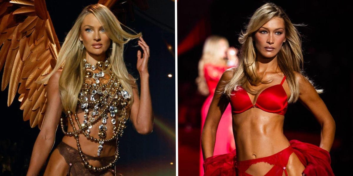 Candice Swanepoel and Adriana Lima were among the supermodels who returned to the Victoria's Secret Fashion Show on Wednesday night in New York City.