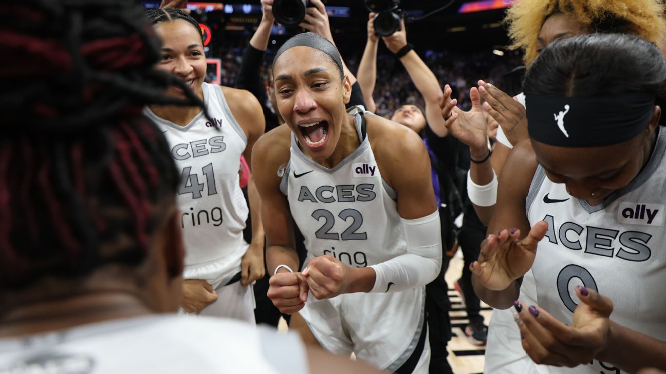 Trae Young, Jaren Jackson Jr. and more took their celebrations of the Las Vegas Aces' WNBA championship to social media.