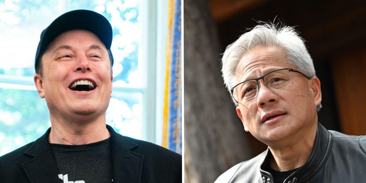 Nvidia CEO Jensen Huang said he wishes he'd backed Elon Musk's xAI with more money, calling the AI startup a bet on a "really great future company."