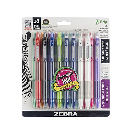 Amazon has 18-Piece Zebra Pen Z-Grip Retractable Ballpoint Pen & Mechanical Pencil Set (23618) on sale for $4.02. Shipping is free with Prime or on $35+ orders.

Thanks to Deal Hunter BBQchicken