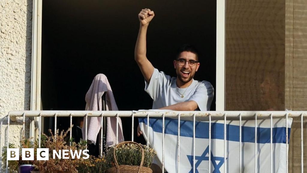 Evyatar David's health is "improving every day", his father says as his son and two other hostages freed by Hamas are discharged from hospital.