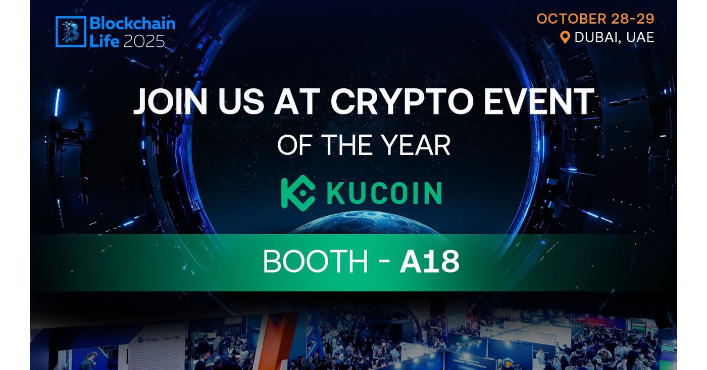 PROVIDENCIALES, Turks and Caicos Islands, Oct. 24, 2025 /PRNewswire/ -- KuCoin, a leading global crypto platform built on trust, is set to make its mark at Blockchain Life Dubai 2025 on October 28–29 at the Festival Arena. With a spotlight on Web3 evolution, …