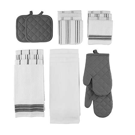 Walmart [walmart.com] has for Walmart+ Members: *20-Piece Mainstays Kitchen Towel, Dish Cloth, Oven Mitt, and Pot Holder Set (Gray Stripe)* for *$11.97*. *Shipping is free *with Walmart+ or $35+...