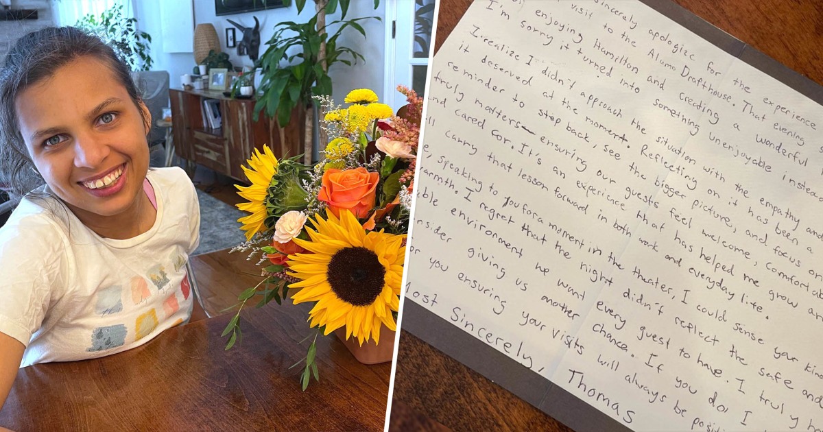After her disabled daughter was asked to leave a Hamilton screening, Jodie Howard's viral post sparked an apology and a surprise from Christopher Jackson.
