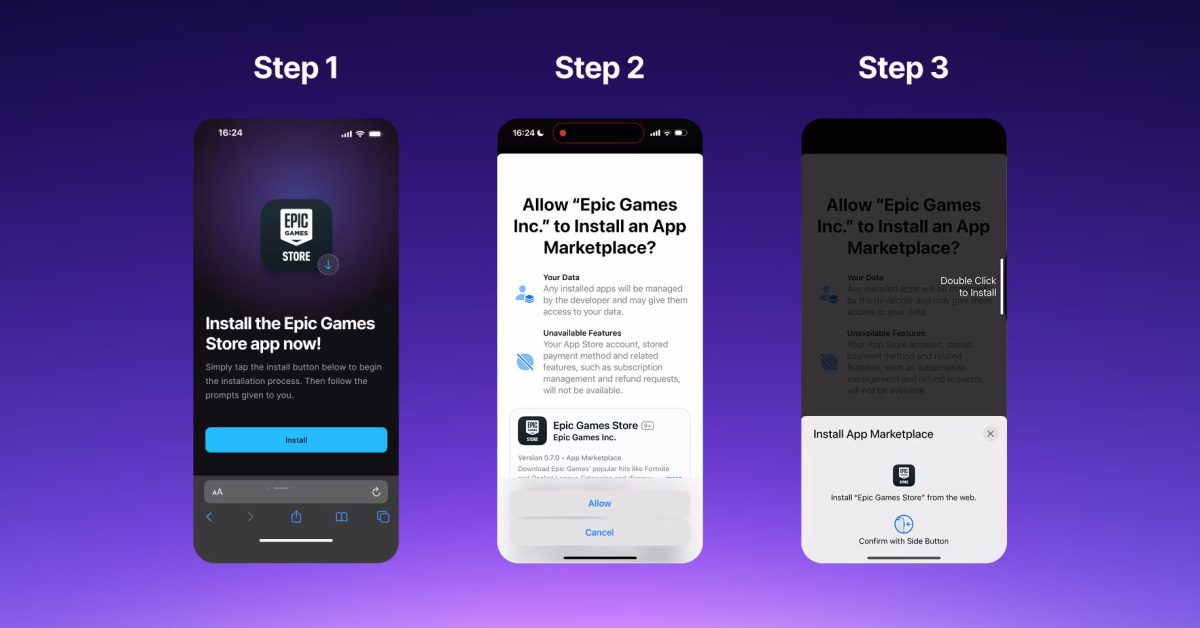 Epic Games has given Apple a backhanded compliment over the changes it made to reduce the barriers to installing the company’s games store on iPhones.



Apple had long come under antitrust fire for forcing users to take 15 separate steps to install a third-p…