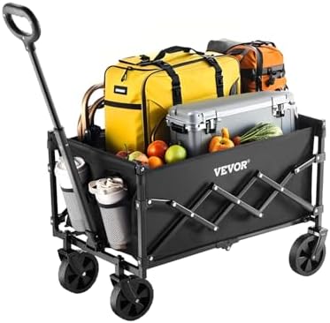 Amazon [amazon.com] has *120L VEVOR Collapsible Folding Wagon w/ Wheels *(Supports up to 225lbs) for $34.19 - $5.00 when you 'clip' the coupon on product page = *$29.19*. 
*Shipping is free* with...
