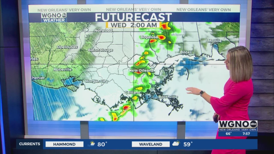 NEW ORLEANS (WGNO) – Highs near 80 this afternoon with mostly sunny skies. This evening clouds begin to build in with a cold front passing overnight. A thin ...