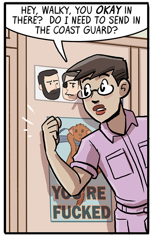 Every month at the Dumbing of Age Patreon there’s two new exclusive bonus strips — one that patrons get to vote on, and another that’s my choice!   This month, we knock on WALKY‘s door, guaranteeing both last month’s and this month’s second bonus strips are a…