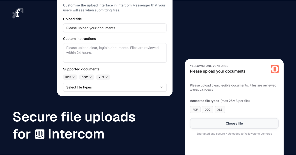 Hi HN!We're introducing Fibre - secure file uploads for Intercom.Fibre came out of a real pain point we hit using Intercom for support.We needed customers to upload sensitive docs all the time - proof of address, ID verification, business documents etc. Howev…