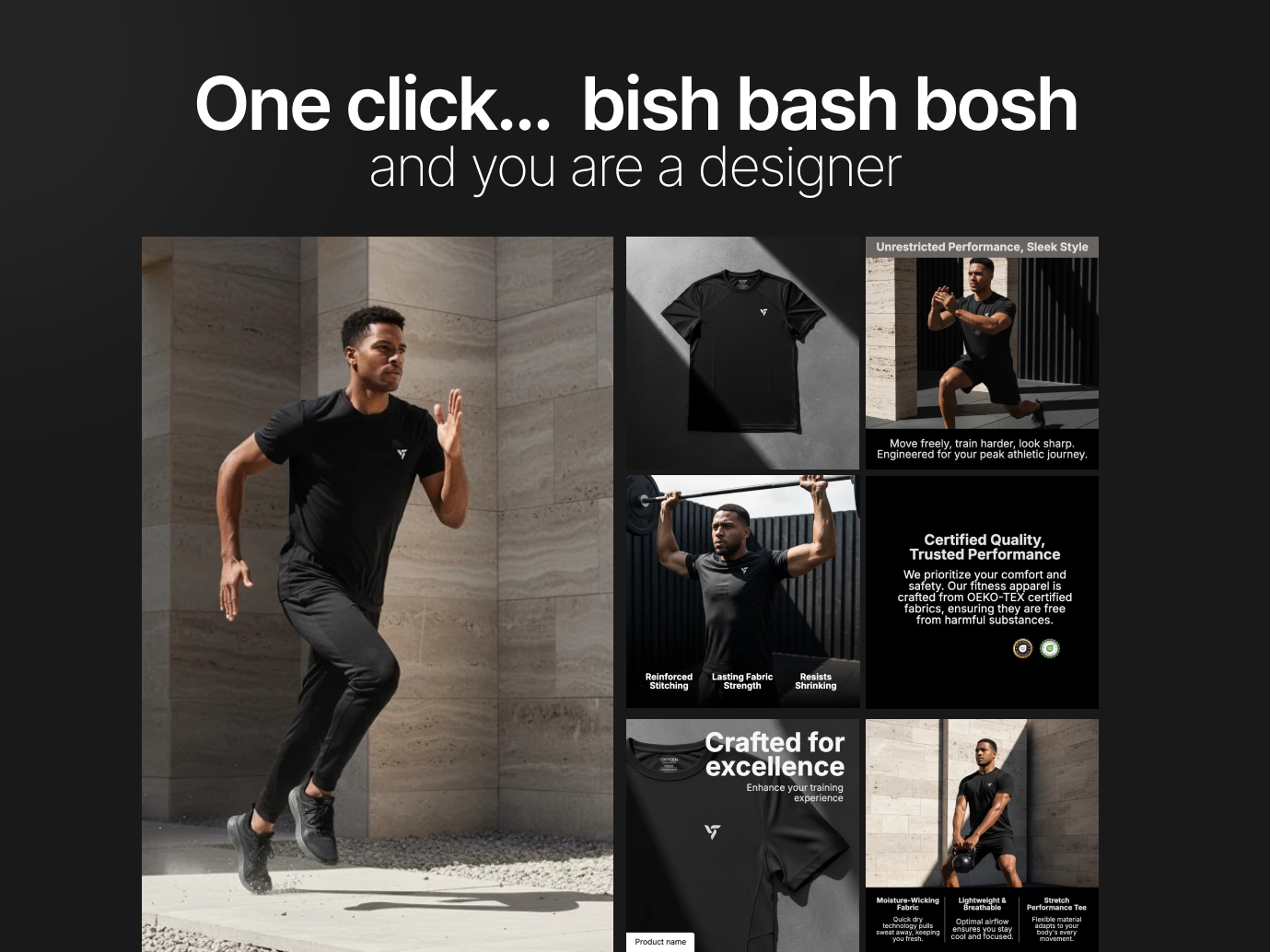 AI design agent. One photo into complete set of ecom product images+copy