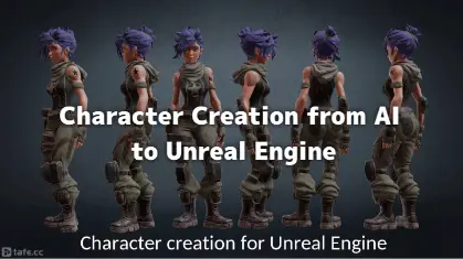 Deville Julien氏によるHunyuan 3Dで生成したモデルをベースにBlender＆Substance 3D Painter＆Mixamo＆Unreal Engineを使用しゲーム用キャラクターを制作する解説チュートリアルコース『Character Creation from AI to Unreal Engine』がCG＆デジタルアート関連チュートリアルサービス-Wingfoxにて取り扱い開始！