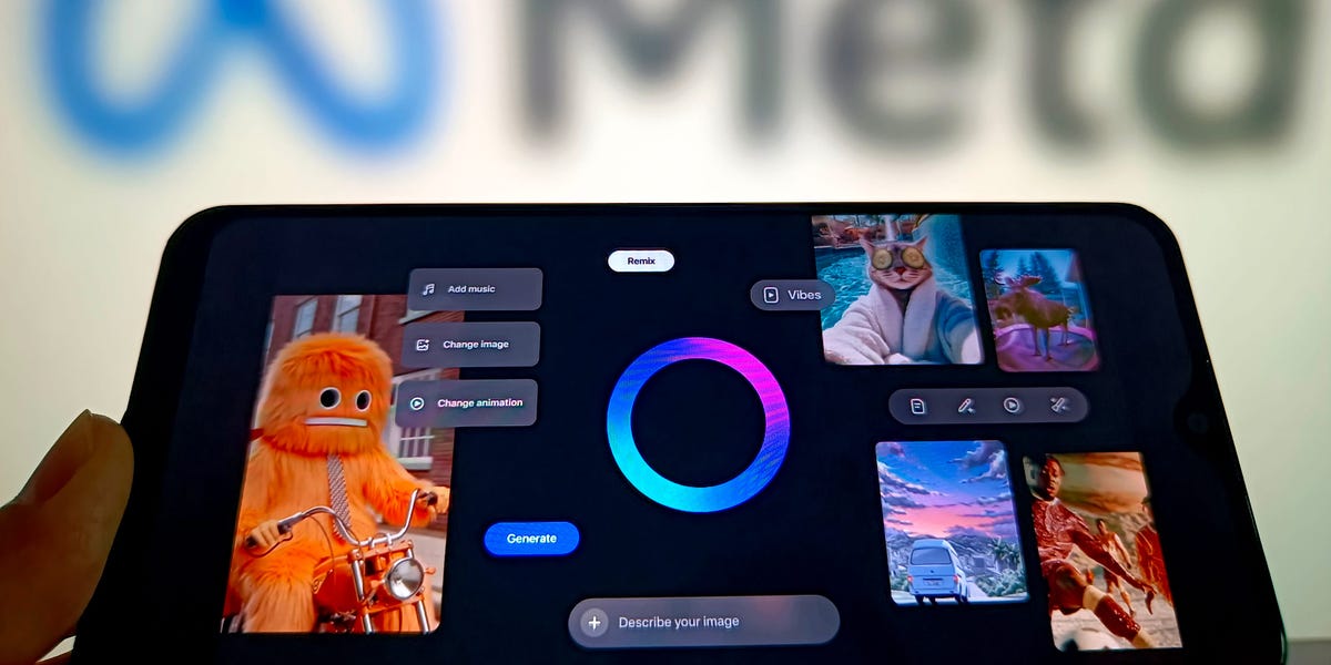 The documents show Meta Vibes' daily usage and global growth trends, highlighting user engagement in India, Brazil, Europe, and Southeast Asia.