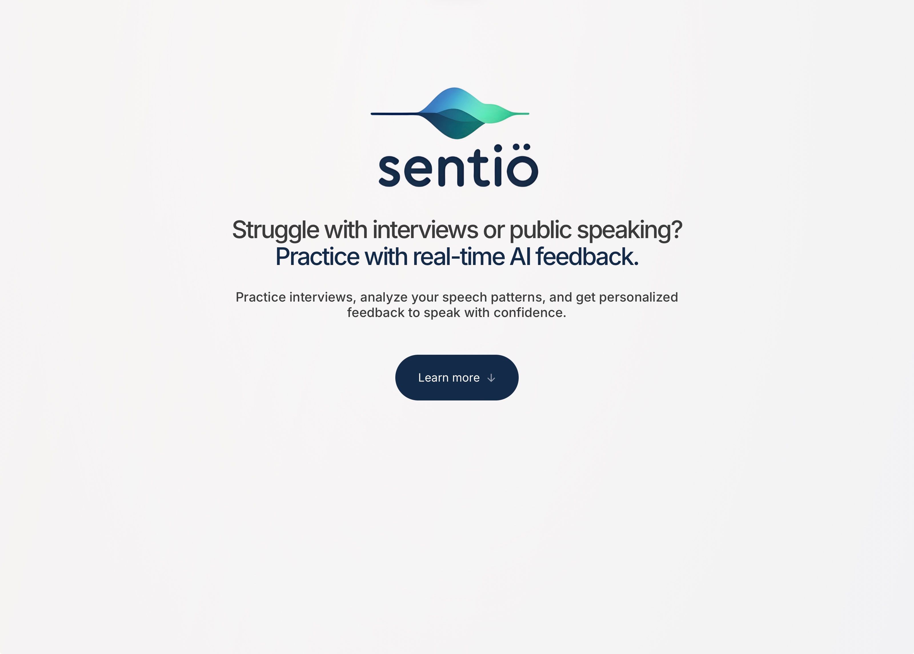 An AI coach that gives feedback on clarity, tone, pacing, and filler words