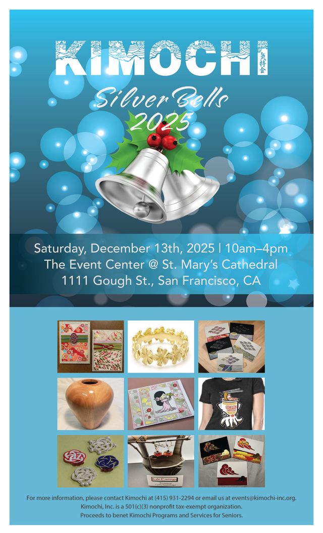 Get into the holiday spirit at Kimochi Silver Bells, a festive community arts and crafts fair featuring more than 70 local vendors offering Asian themed and Asian inspired gifts, jewelry, art, and treats. Discover one-of-a-kind holiday finds, enjoy delicious …