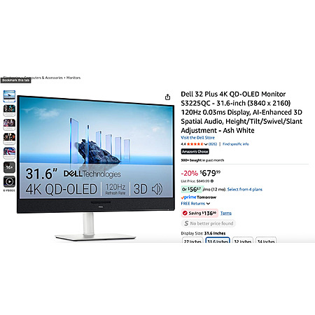 There's a $136.00 coupon YMMV 
 
https://www.amazon.com/gp/product/B0FB46P6F6