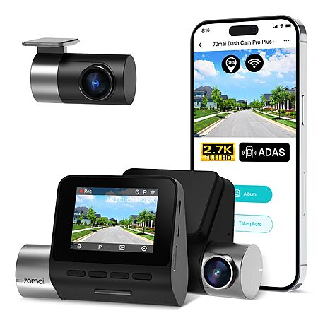 70mai via Amazon [amazon.com] has *70mai 2.7K Dash Cam Front and Rear A500S *on sale for *$69.99*. Shipping is free. 
 
*About this item*[list][*]【2.7K + 1080P Front and Rear Dash Cam】70mai A500S...