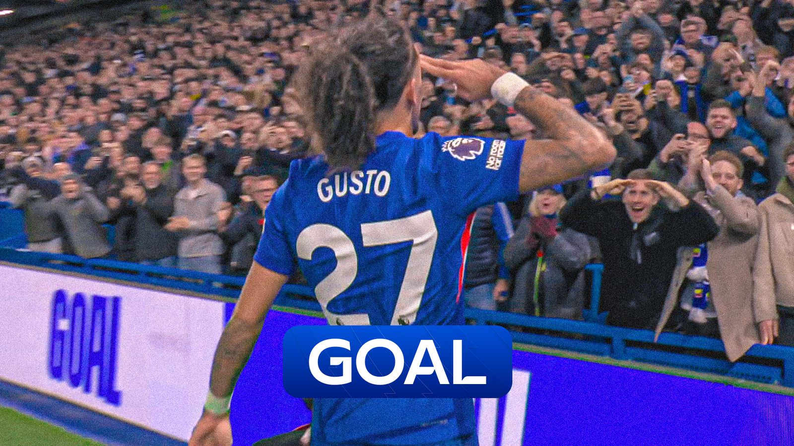 Malo Gusto opens the scoring against Wolves with his first goal for Chelsea