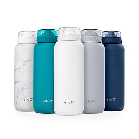Amazon [amazon.com] has 40-Oz Ello Cooper Stainless Steel Water Bottle w/ Straw & Carry Handle (White) for $11.54. Shipping is free w/ Prime or on $35+.


Product Description from Amazon:KEEPS COL