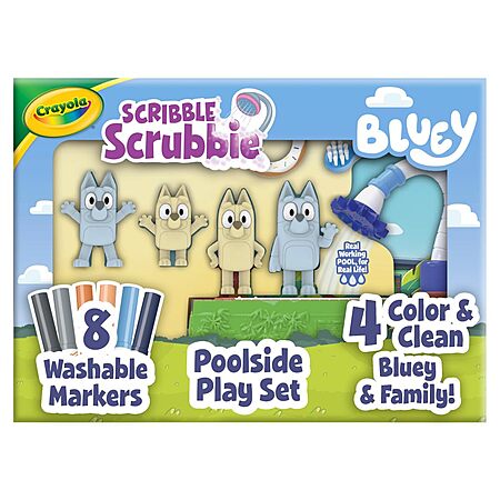 Amazon [amazon.com] has **Crayola Scribble Scrubbies Bluey Poolside Washable Playset **on sale for *$14.97*. Shipping is free w/ Prime or on orders $35+.