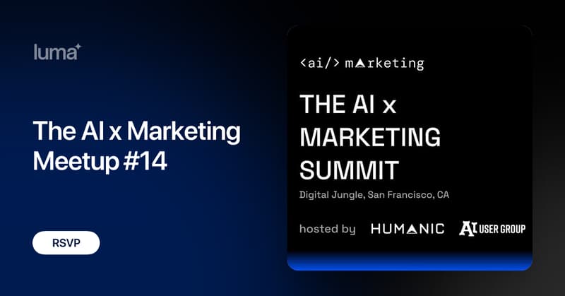 AI x Marketing Meetup: | Free Community Event
Every Marketing leader is face with the challenge of driving growth with AI without increasing costs.
Our goal is…