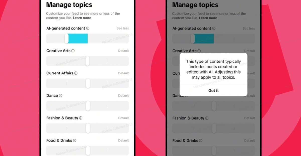 TikTok is testing a new control that will let users manage how much AI-generated content appears in their video feed on the app. To help make the filter more effective, the app will also soon start adding invisible watermarks to AI content. The new AI slider …