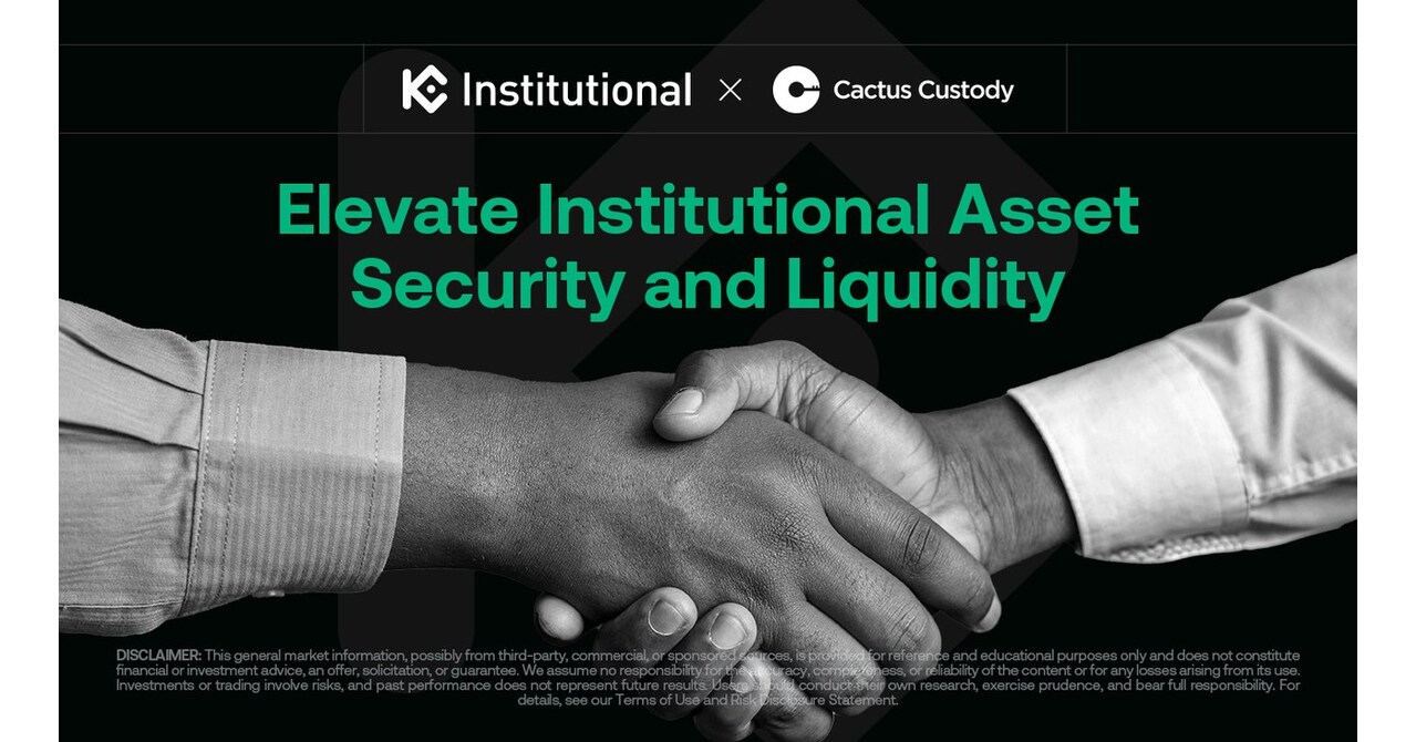 PROVIDENCIALES, Turks and Caicos Islands, Nov. 5, 2025 /PRNewswire/ -- KuCoin, a leading global crypto platform built on trust, today announced a strategic partnership between KuCoin Institutional, the company's institutional arm, and Cactus Custody, Matrixpo…