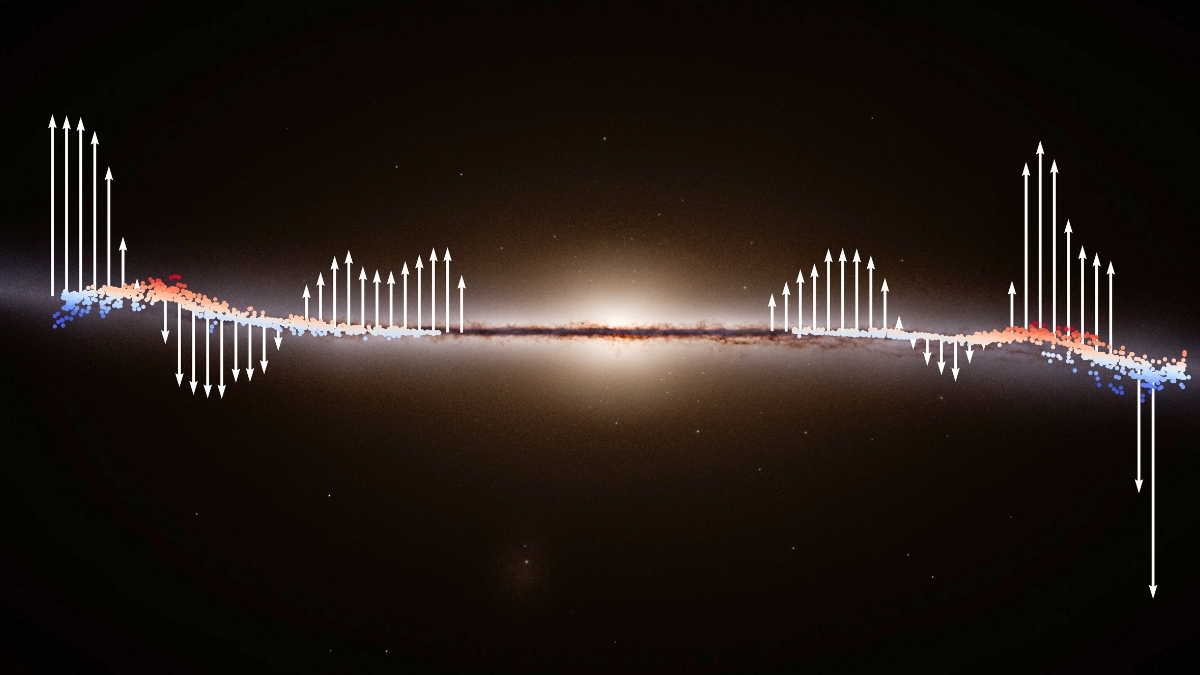 The motions of stars in the Milky Way have revealed a giant outward ripple, set off by a massive event sometime in our galaxy's wild past.