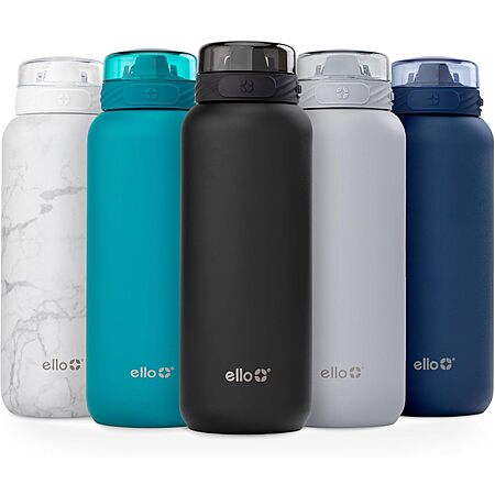 Amazon [amazon.com] has *32-Oz Ello Cooper Stainless Steel Water Bottle w/ Straw & Carry Handle (Black)* for *$11.17*. Shipping is free w/ Prime or on $35+. 
 
Also Available 
* Pink [amazon.com]...
