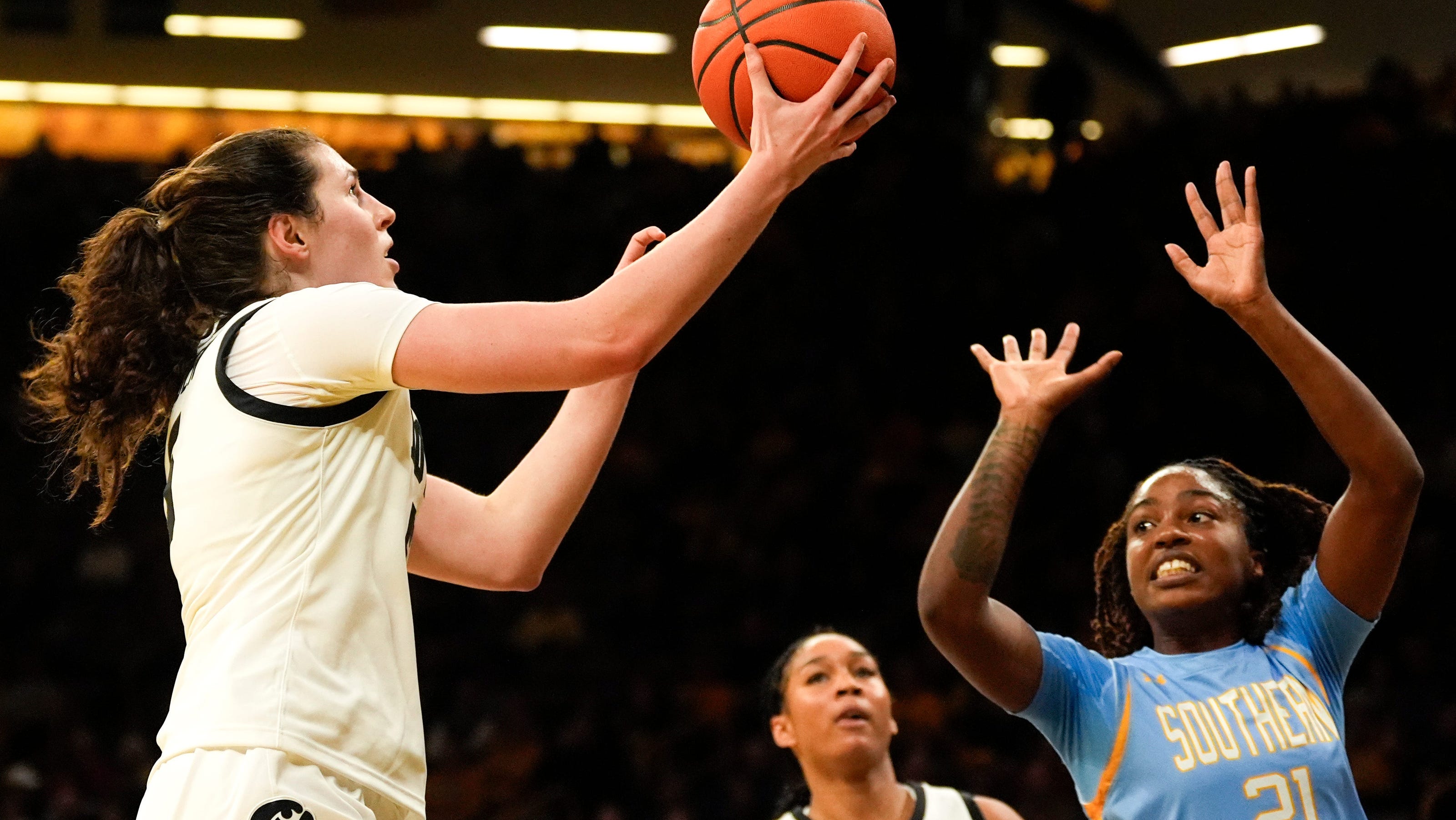 Ava Heiden registered a career-first in the Hawkeyes' season-opening win over Southern.
