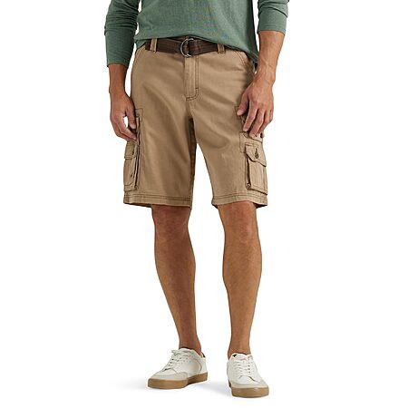 Amazon has *Lee Men's Dungarees New Belted Wyoming Cargo Shorts* (Warm Bronze or Gray Plaid, Various Sizes) for *$13.80*. *Shipping is free* w/ Prime or on $35+. 
 
 Thanks to Deal Hunter *babgaly*...