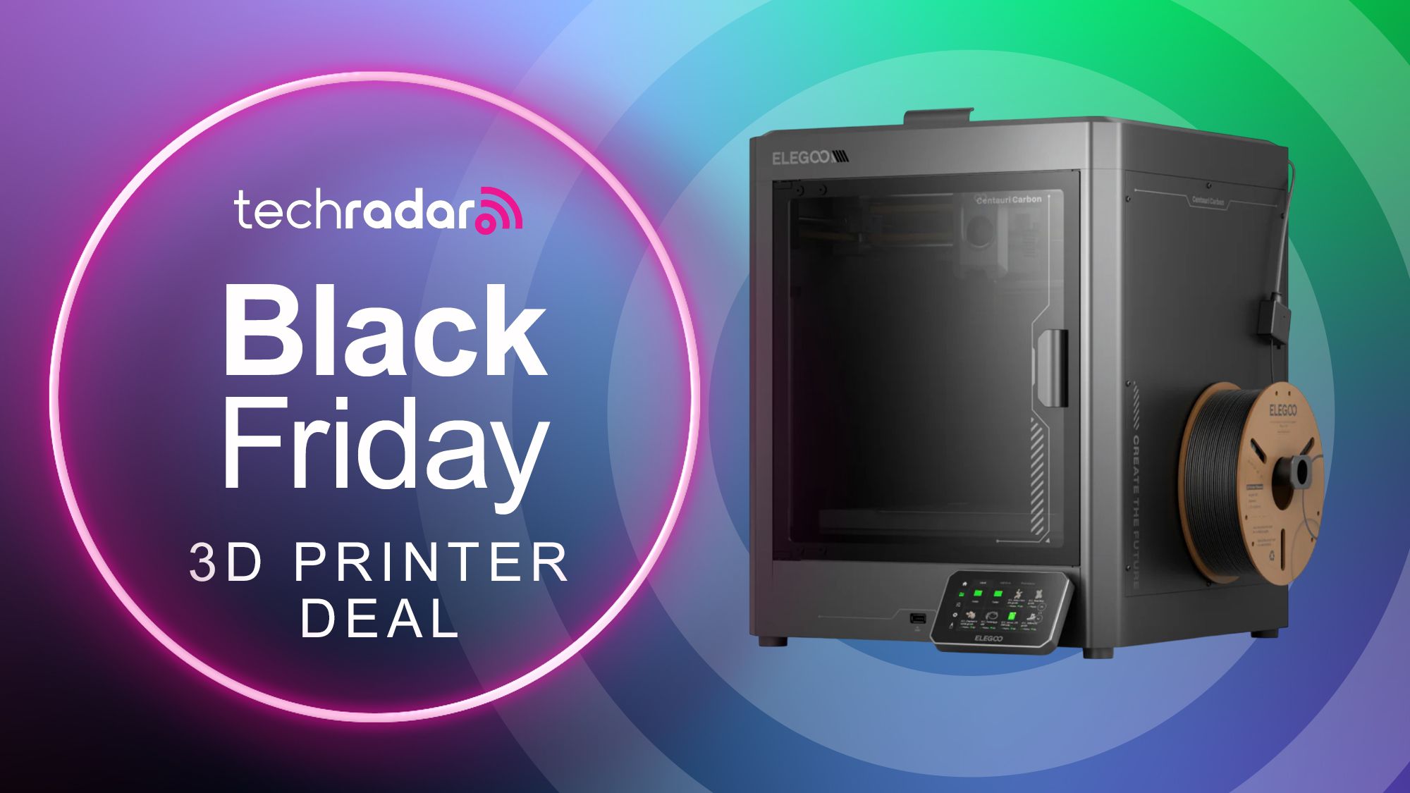 The Elegoo Centauri Carbon is a budget 3D printer priced at just $279.99 this Black Friday.