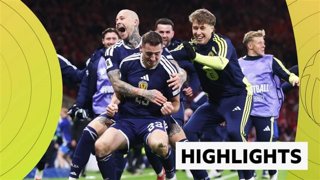 Watch the best of the action as Scotland beat Denmark 4-2 to reach the men's World Cup finals for the first time since 1998.