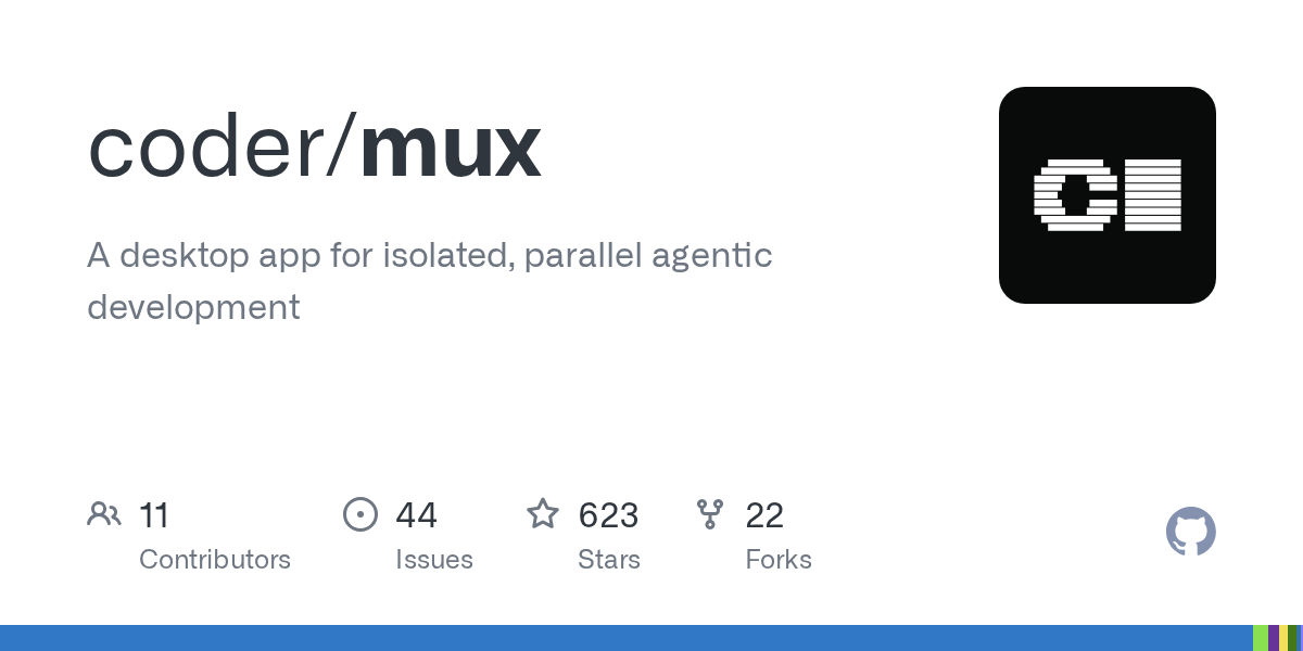 A desktop app for isolated, parallel agentic development - coder/mux
