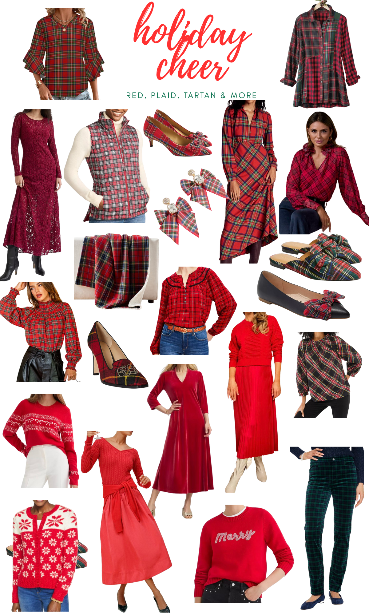 I love a good plaid for the holidays and today I rounded up a fun selection of plaids, reds, tartans and more for upcoming holiday cheer. We will all be going to parties and festive activities this time of year and I love to have a few items like this in my c…
