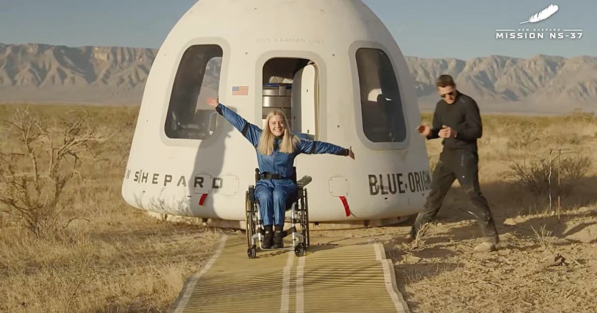German engineer Michaela Benthaus is the first person with a significant physical handicap to reach space.