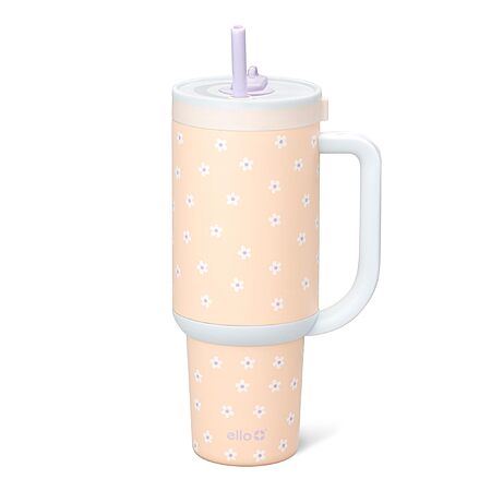 Amazon [amazon.com] has *30-Oz Ello Oasis Tumbler Reusable Insulated Stainless Steel Cup w/ Handle & Retracting Straw (Daisies)* for *$20.92*. Shipping is free w/ Prime or on $35+. 
 
Also Available...