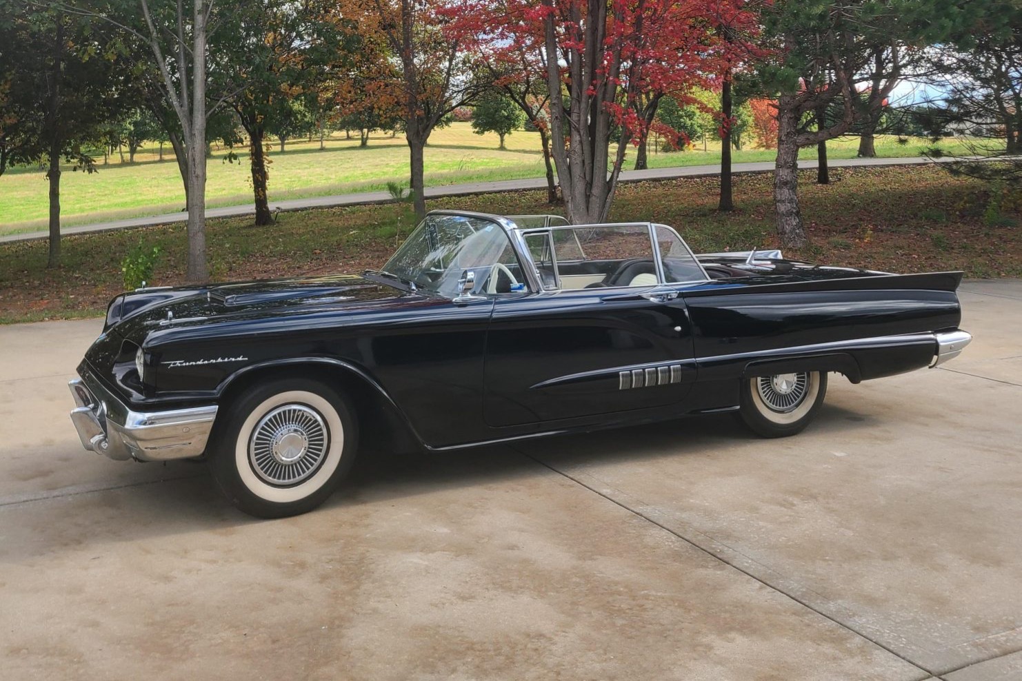 This 1958 Ford Thunderbird convertible was acquired by the seller's father in the 1990s and was inherited by the seller in 2022. The car is powered by a 352ci V8 paired with a three-speed automatic transmission. Approximately 2,134 convertible examples were p…