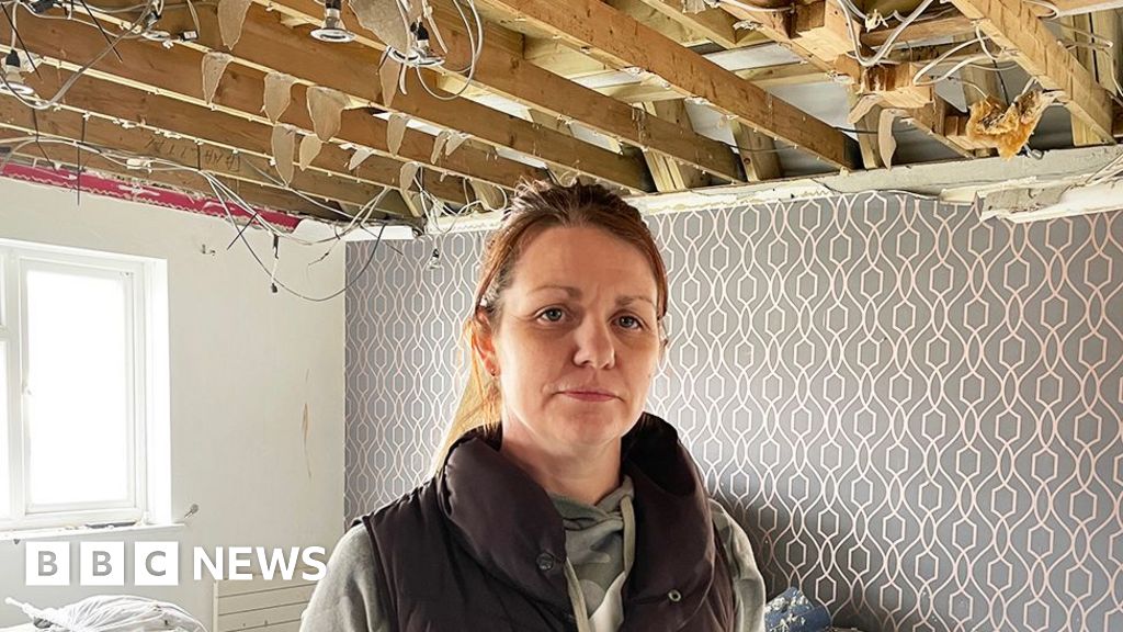 A botched roof extension caused the ceiling to collapse at Kate Morris’s top-floor flat.