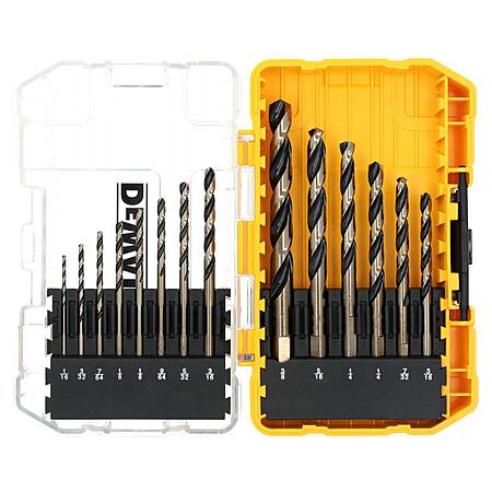 Lowes [lowes.com] has *14-Piece DEWALT BLACK + GOLD Assorted Black and gold coated HSS Jobber length Twist Drill Bit Set * on sale for *$8.98*. Select free store pickup where available, otherwise...