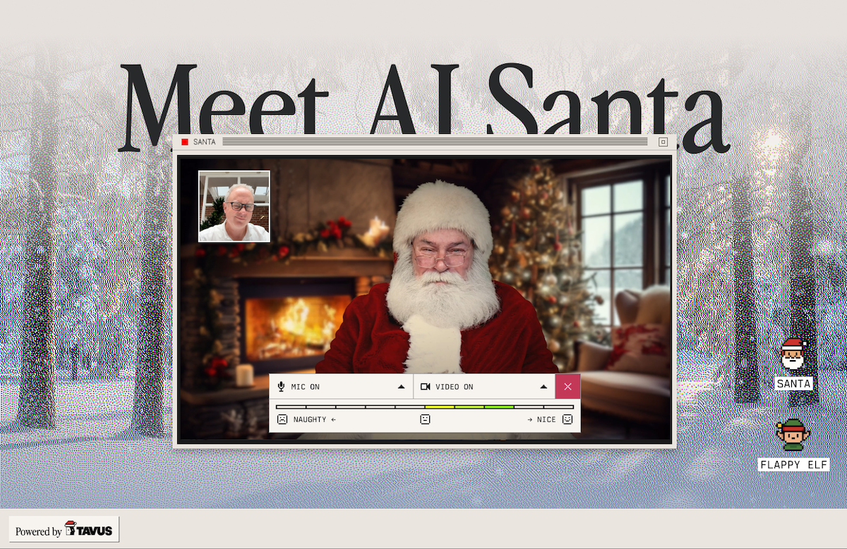Tavus has launched a new experience where you can chat with an AI Santa that asks personal questions and remembers your interests.