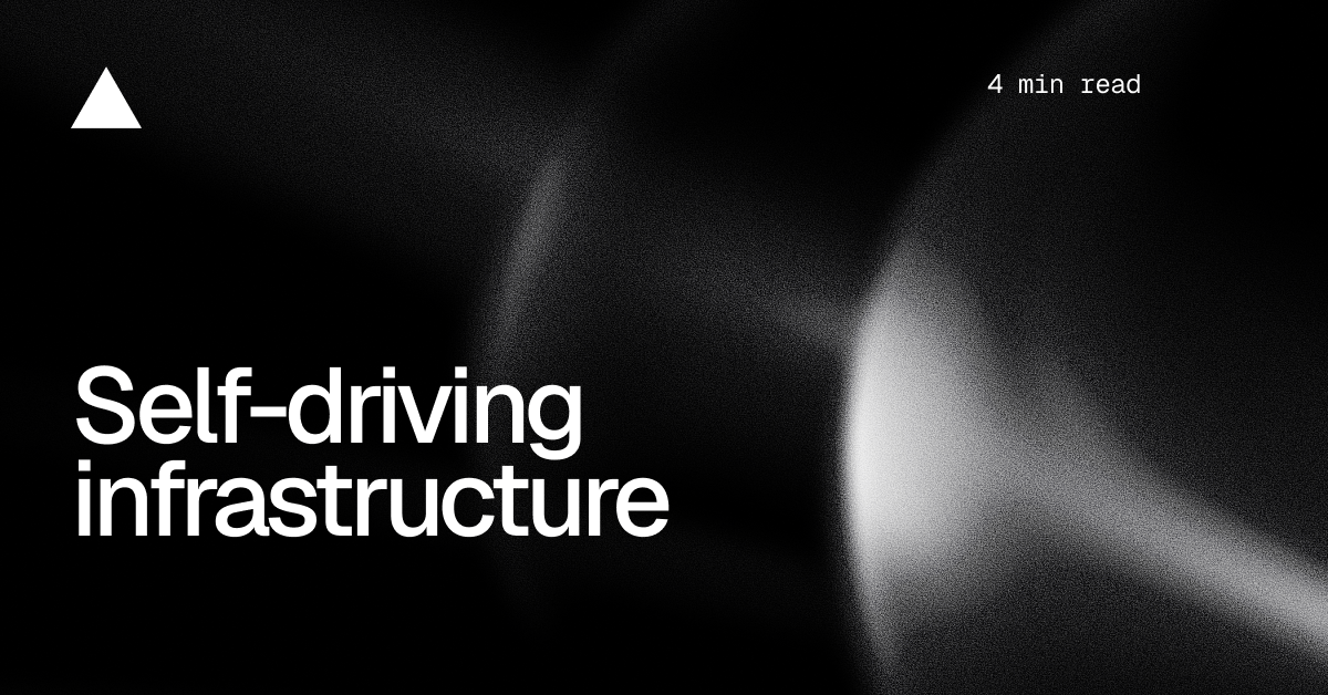 AI has transformed how we write code. The next transformation is how we run it. At Vercel, we’re building self-driving infrastructure that autonomously manages production operations, improves application code using real-world insights, and learns from the unp…