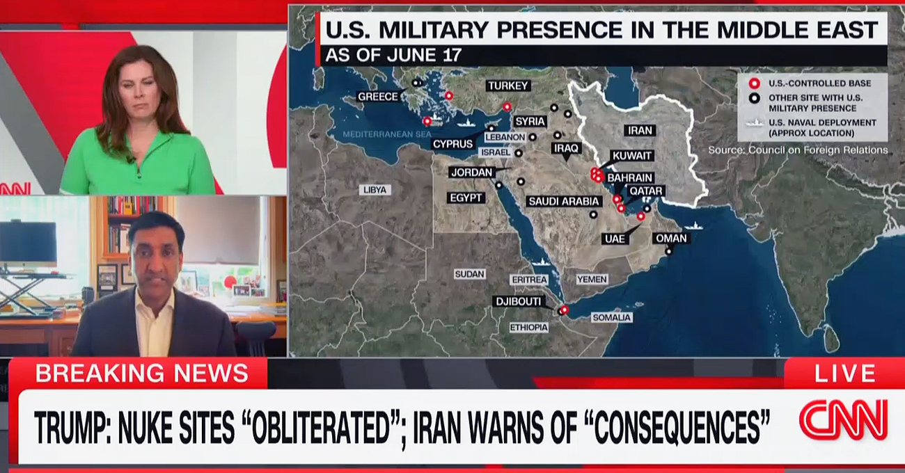 Rep. Ro Khanna warns of fallout for U.S. troops and blasts Trump for ‘joking’ about ‘regime change’ in Iran after Saturday’s military strike.
The post ‘Not Funny’: Ranking Armed Services Dem Ro Khanna Blasts Trump for ‘Joking’ About ‘Regime Change’ After Iran…