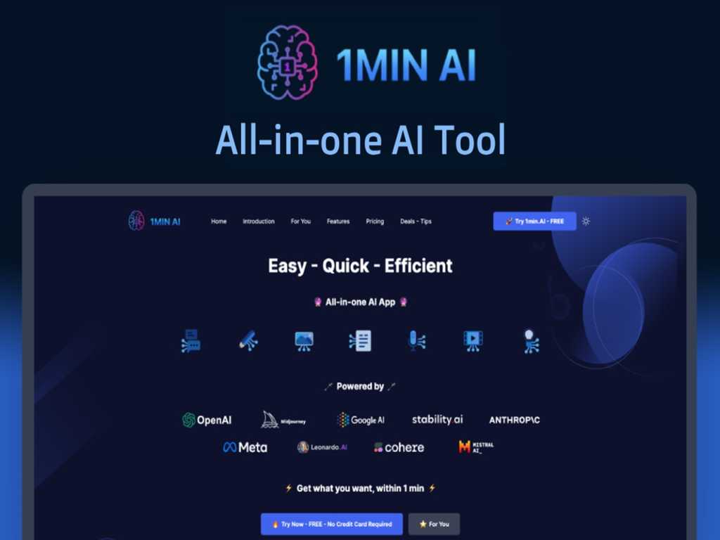 TL;DR: A 1min.AI lifetime subscription with the most monthly credits is 85% off for a limited time only.




Here’s something most people in the AI space don’t realize: you don’t need to pay separate monthly fees for all of the best AI models. There’s a litt…