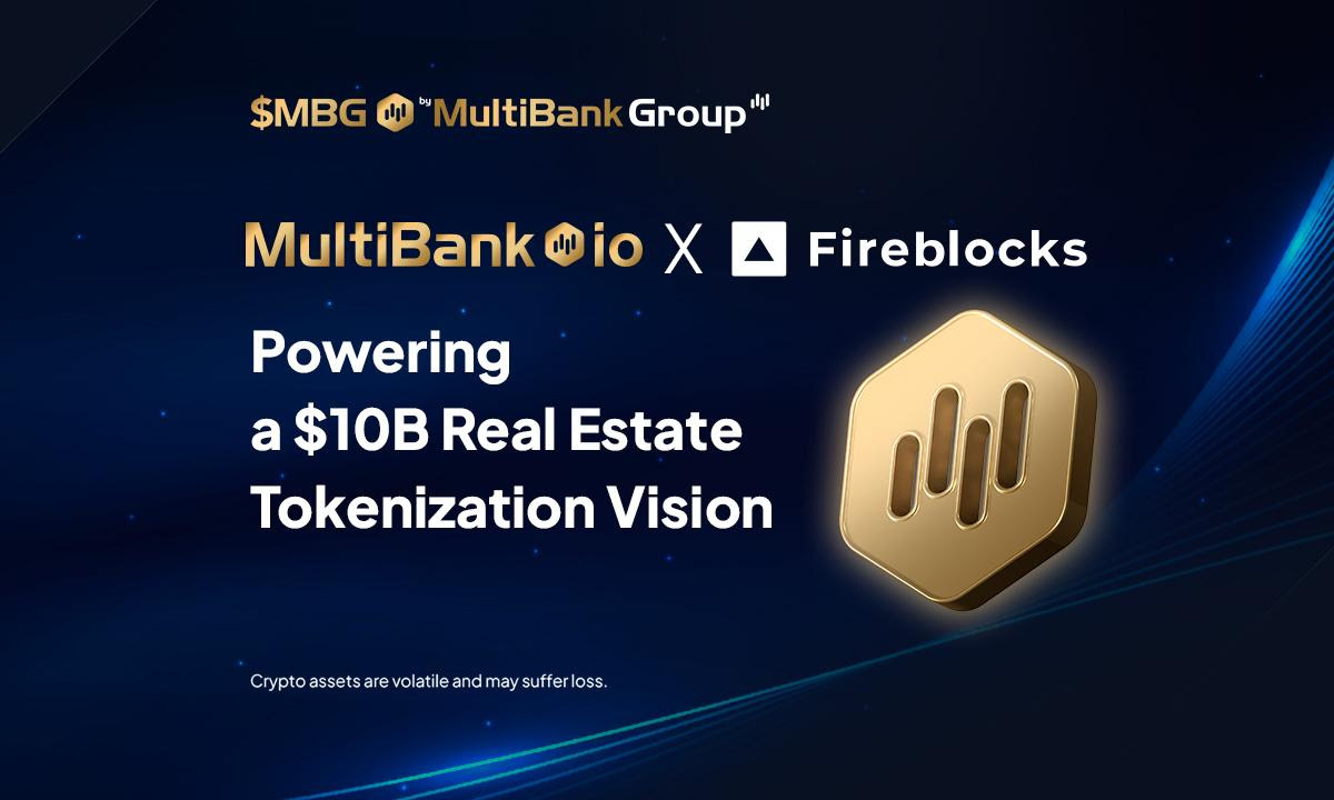 MultiBank.io, the digital asset arm of MultiBank Group, has announced a strategic collaboration with Fireblocks and Mavryk Network to launch an ambitious real estate tokenization platform, valued at up to $10 billion. This initiative aims to bring premium rea…