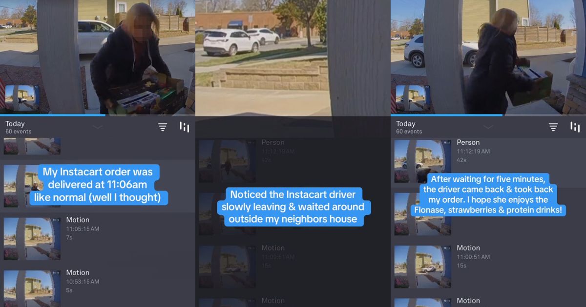 "My instacard order was delivered at 11:06am like normal (well I thought.)"