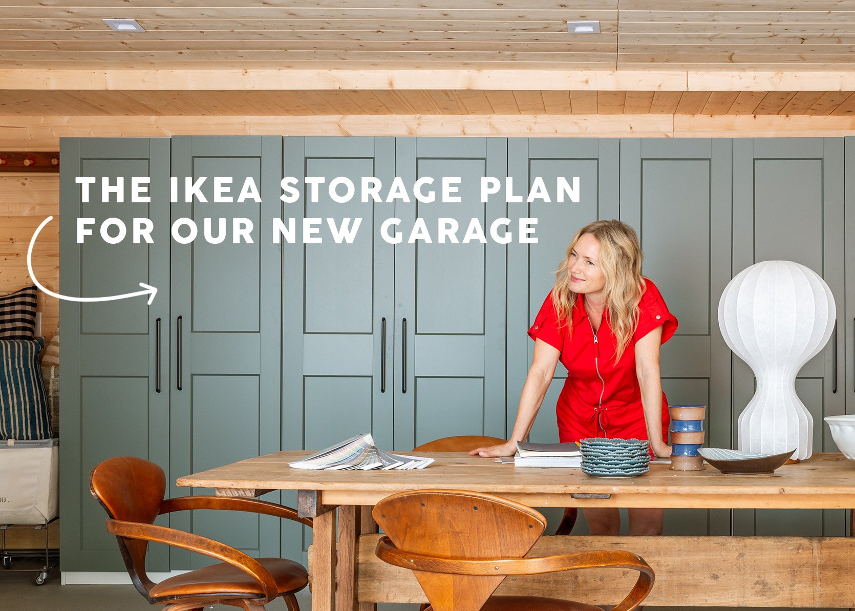 The farmhouse garages needed a good, affordable, but pretty storage system. Emily went with the IKEA PAX Closet. Come see how it all turned out!