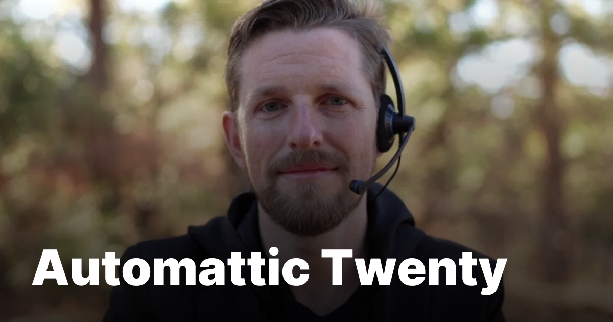 We’re celebrating a fun anniversary at Automattic today, our 20th, with a fun look-back. Gosh, it’s been quite a journey, and it still feels like we’re just getting started in so many areas.



In 2005, being a remote-first company was anathema to investors a…
